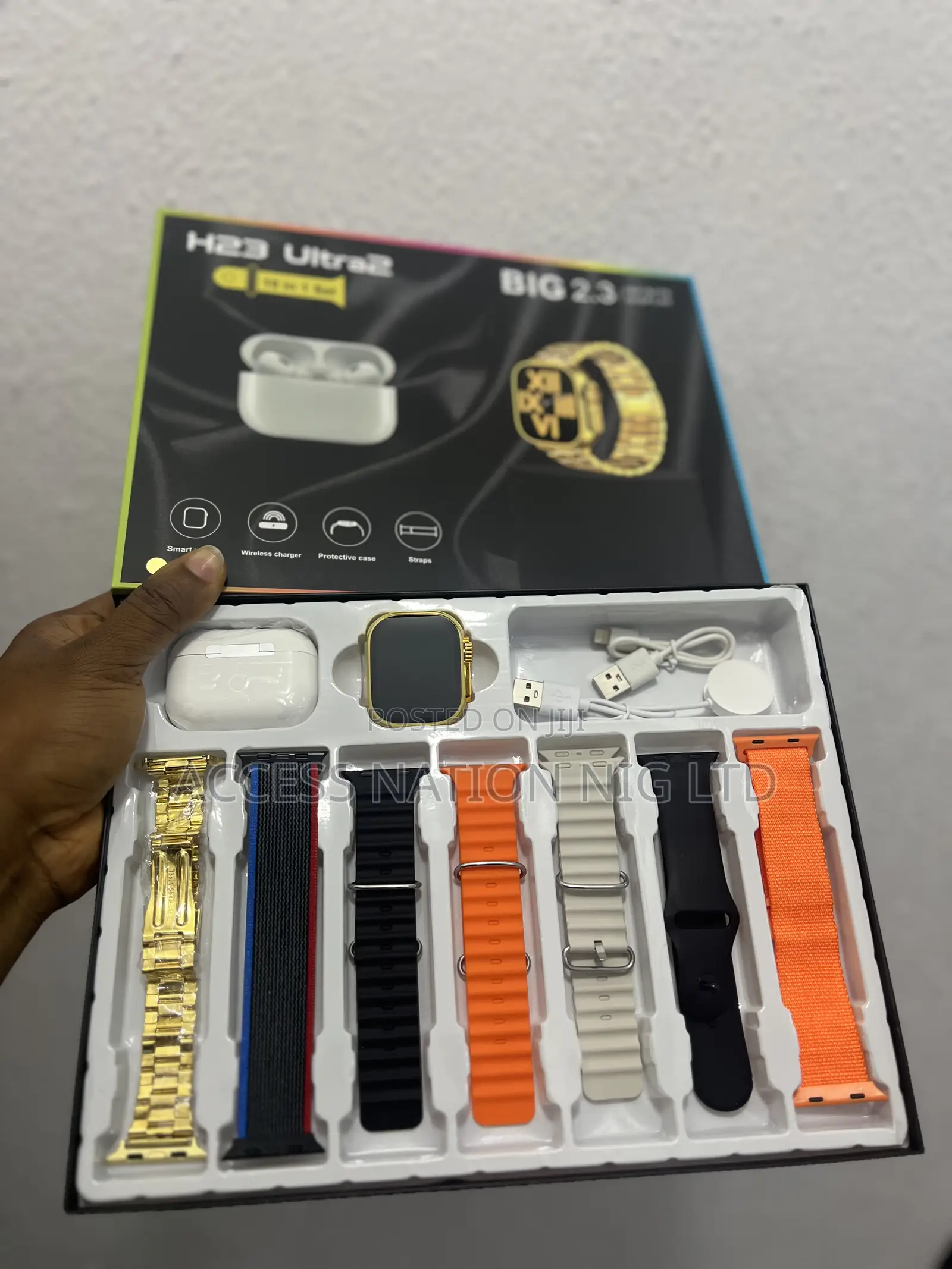 H23 Ultra 2 Smart Watch With 7straps And Airpod Bluetoothcal