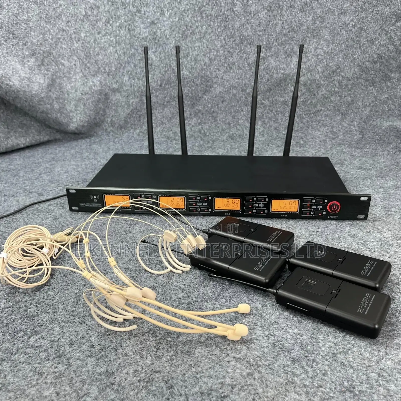 4 Channel Professional Uhf Shure Wireless Headset Microphone