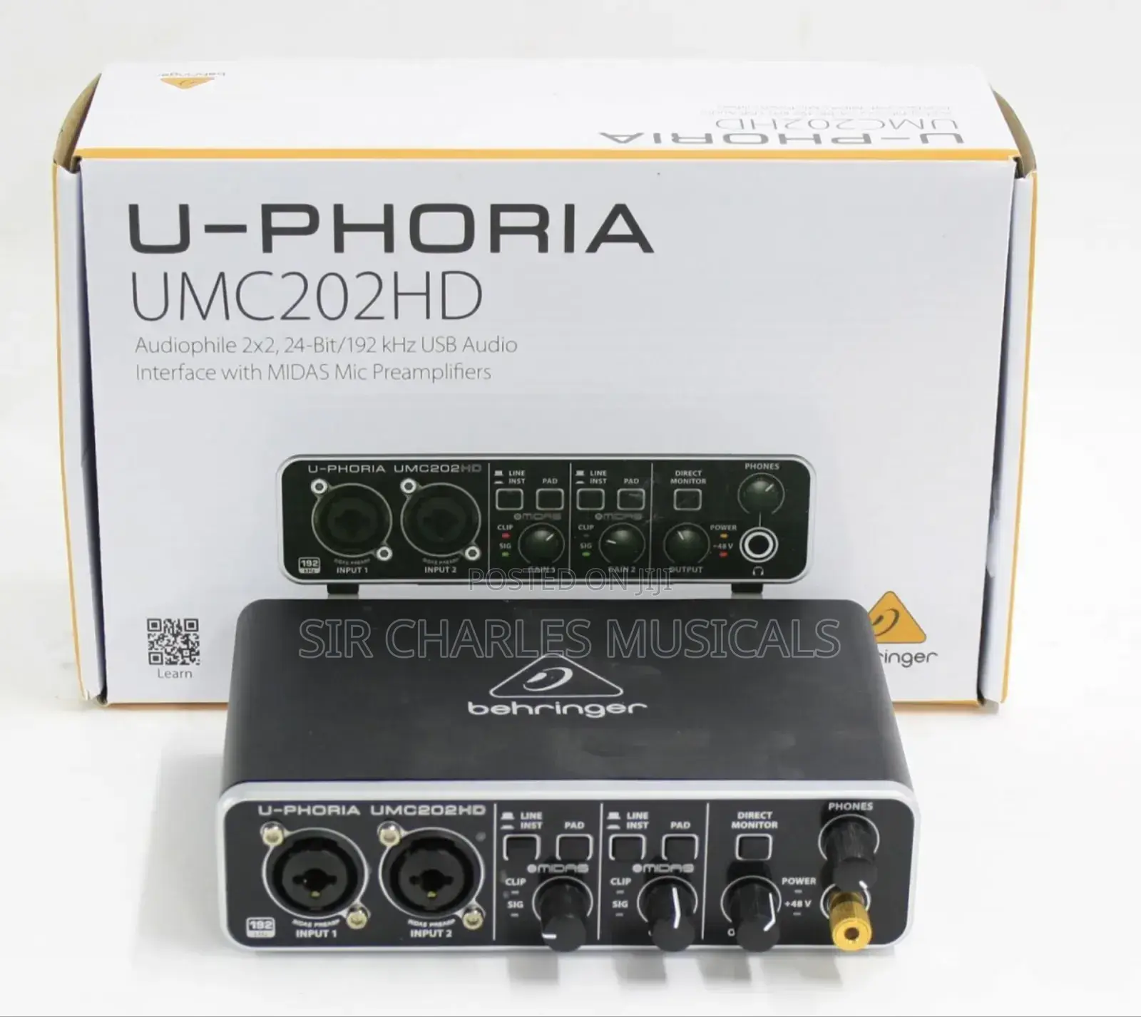 Behringer U-phoria UMC202HD Sound Card 2in 2out