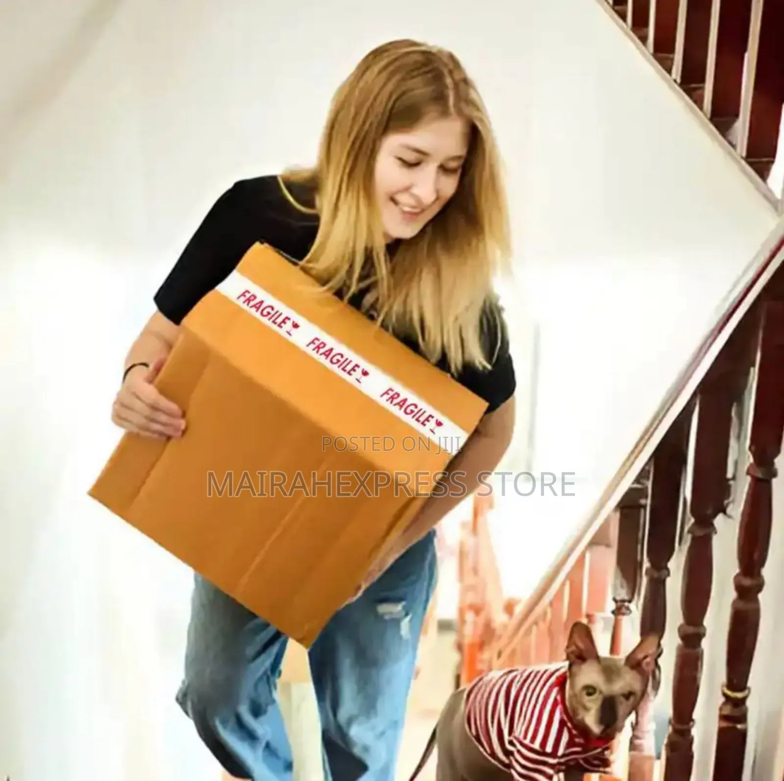 Packaged Safety/Warning Wrap Around Adhesive Fragile Tape