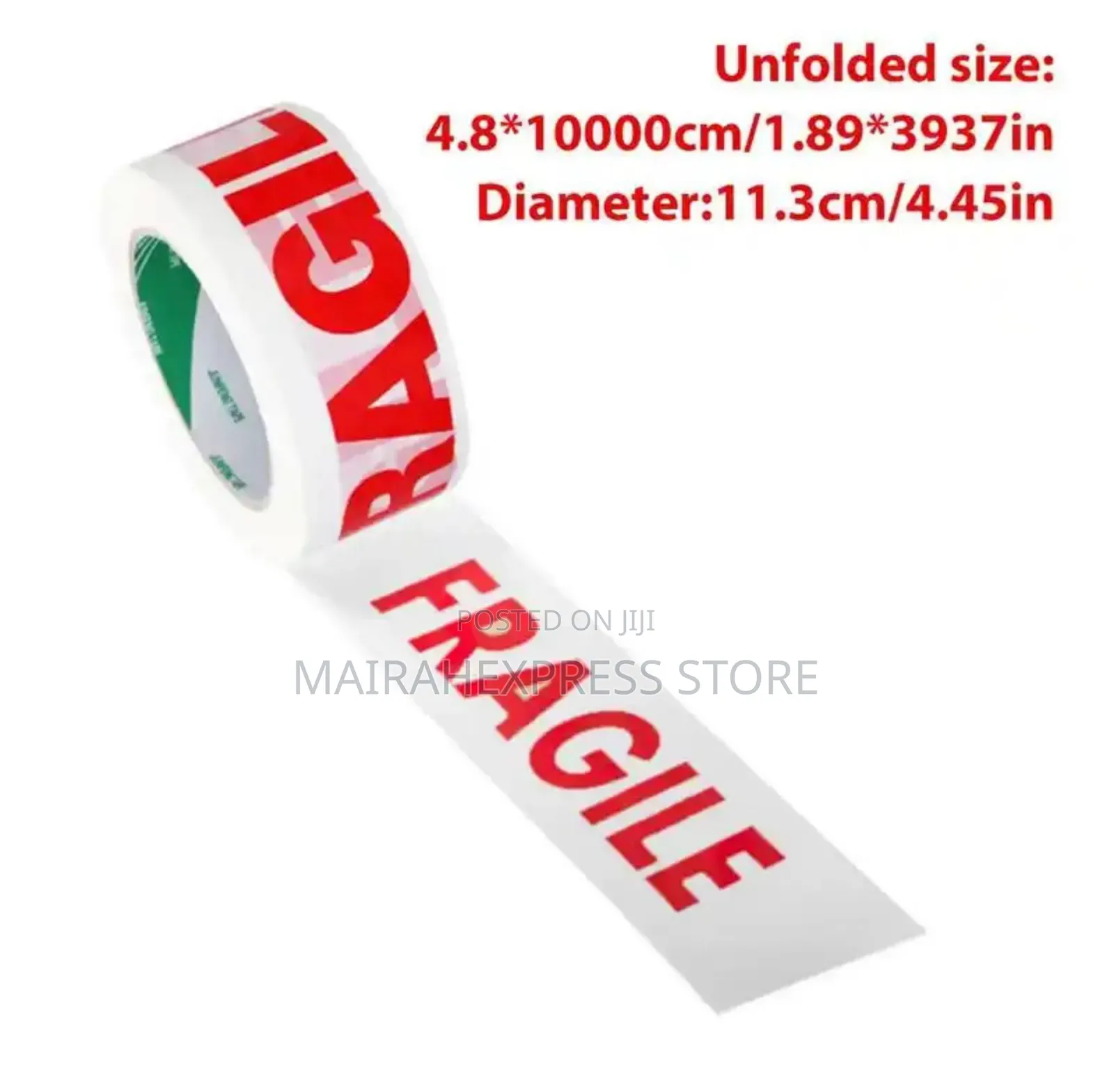 Packaged Safety/Warning Wrap Around Adhesive Fragile Tape