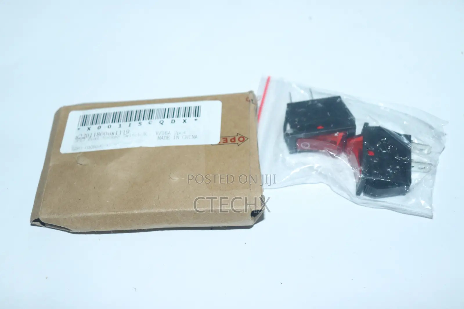 Red Toggle Switch for Boat Marine 2pins ON/OFF AC 250v/16a