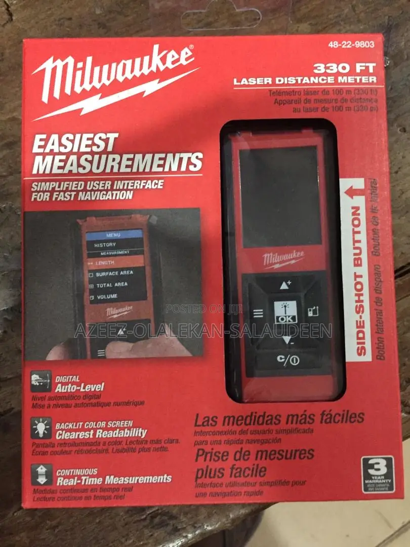 Milwaukee Distance Laser Measuring Tape 100mtrs 330feets