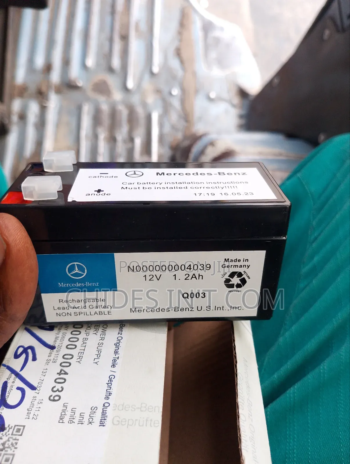 12V 1,2ah Mercedes Benz Auxiliary Battery