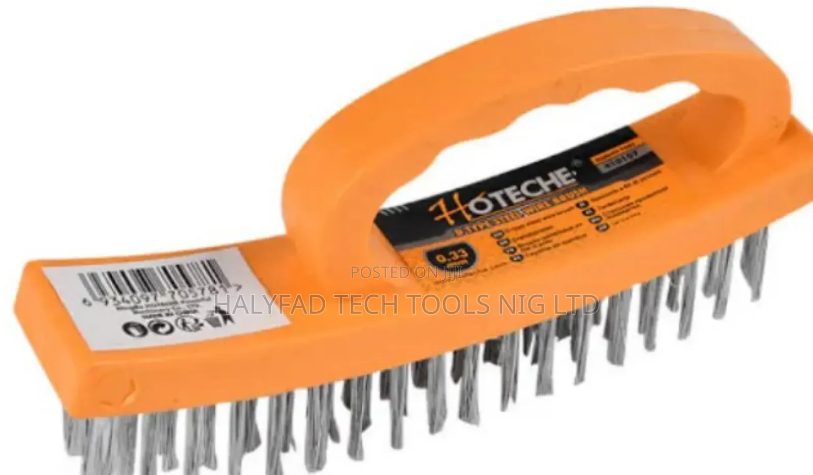 D Handle Wire Brush Straight Steel Wire Plastic Handle4 X 18
