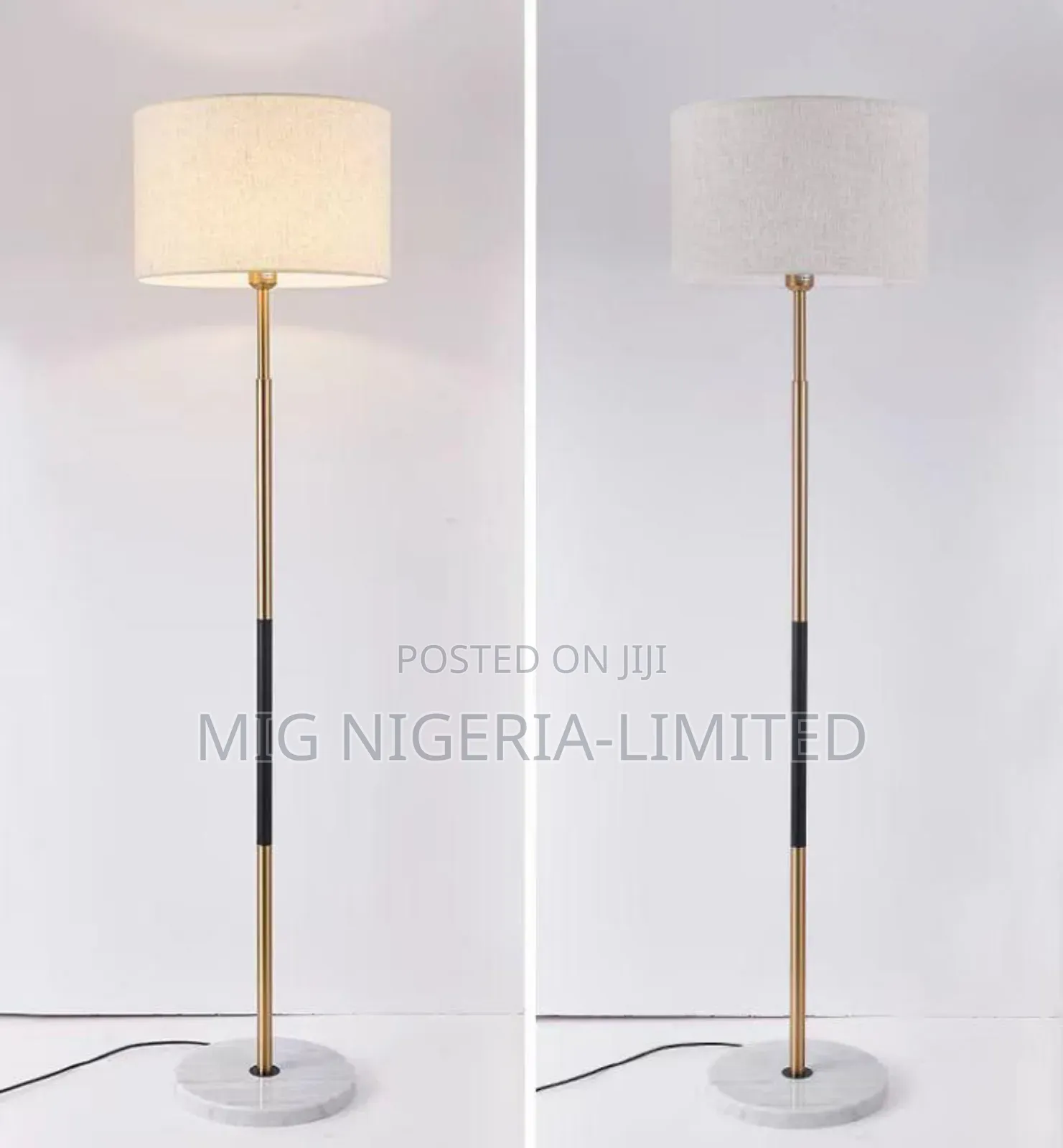 Floor Lamp,Free Standing Stainless Steel Lamp With Mable Sta