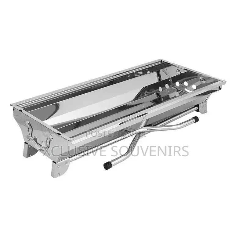Large Thickened Outdoor Stainless Steel Foldable BBQ Grill
