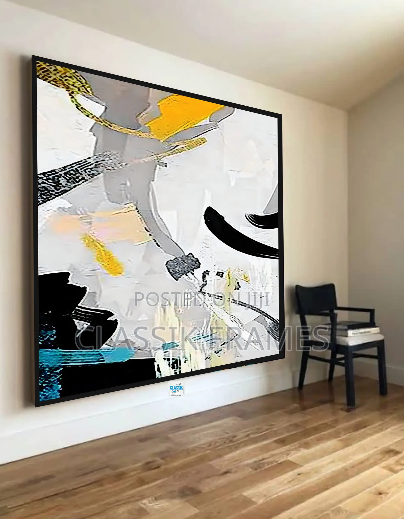 Hd Canvas Marble Abstract Bluesplit Digi Painting Wall Art