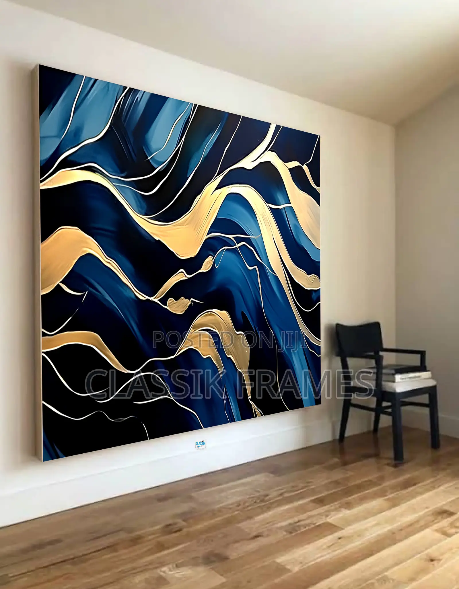 Hd Canvas Marble Abstract Bluesplit Digi Painting Wall Art