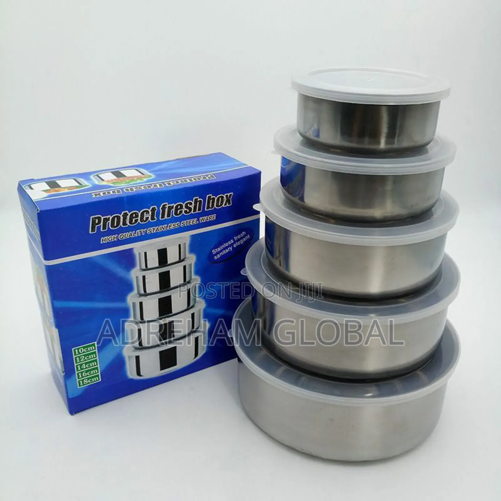5 in 1 Stainless Bowl Set Available in Multi Colour