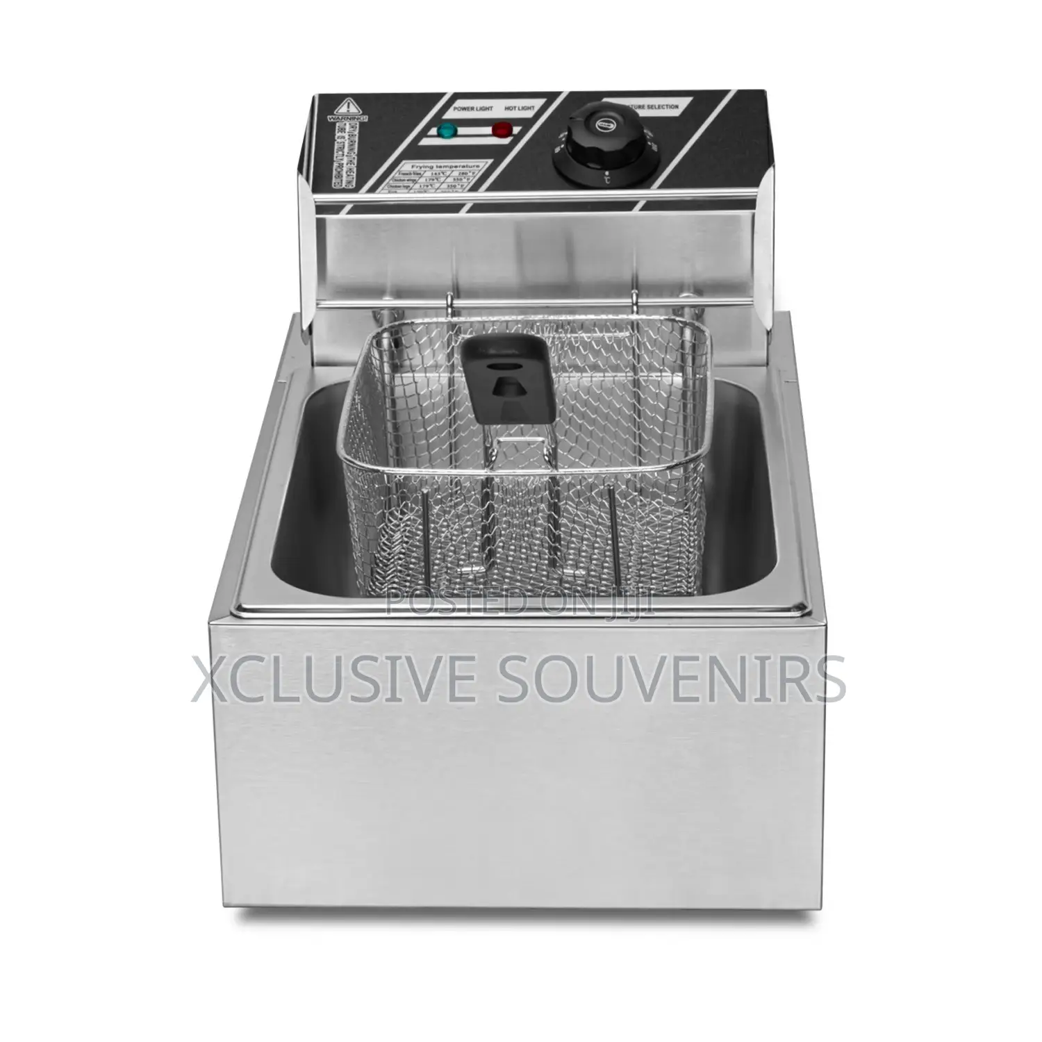 6L Food Grade Stainless Steel Electric Countertop Deep Fryer