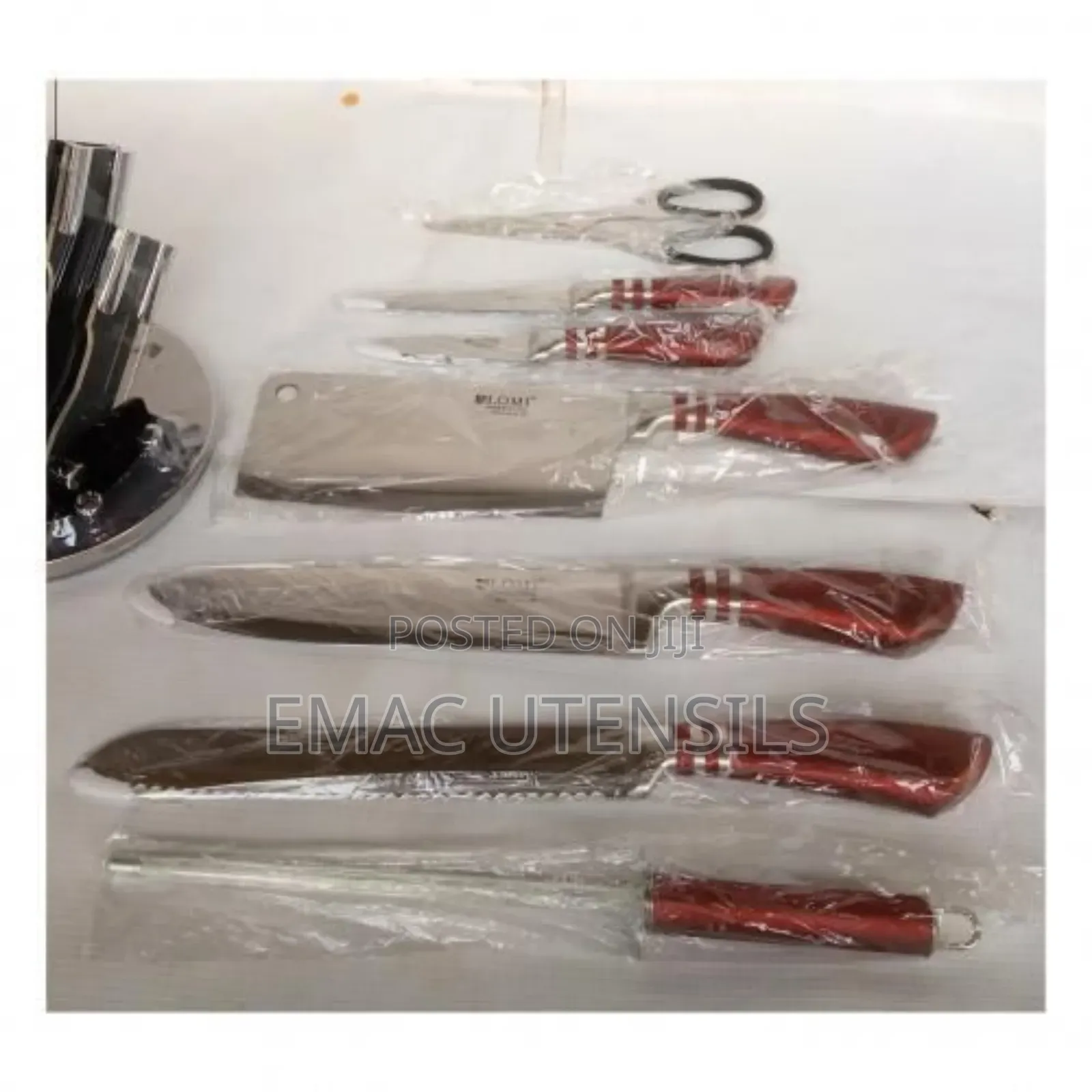 Kitchen Knife Set With Stand - Pack of 8 Pieces