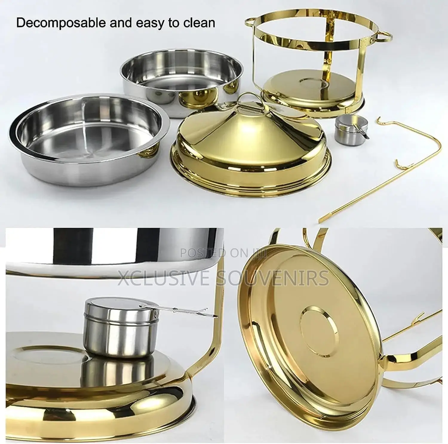 Hotel Buffet Stainless Steel Gold Chafing Dish