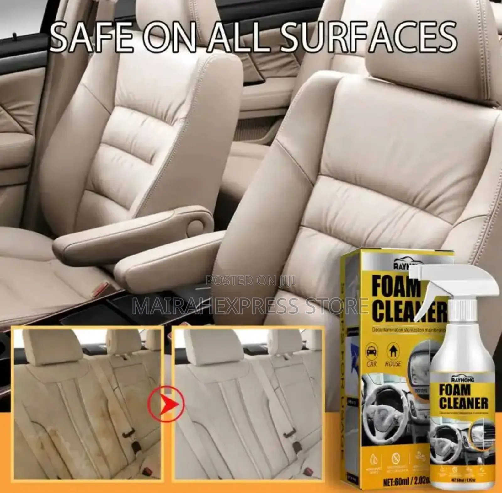 Effective Multipurpose Car/Home Foam Cleaner Spray - 60ml