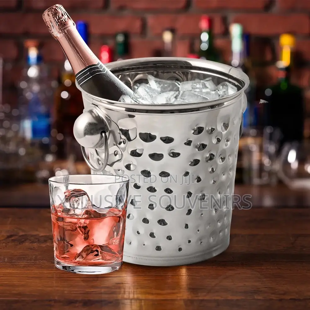 5liters High Quality Hammered Champagne Ice Bucket for Party