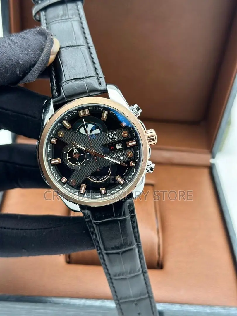 Carrera Quality Luxury Genuine Leather Wristwatch