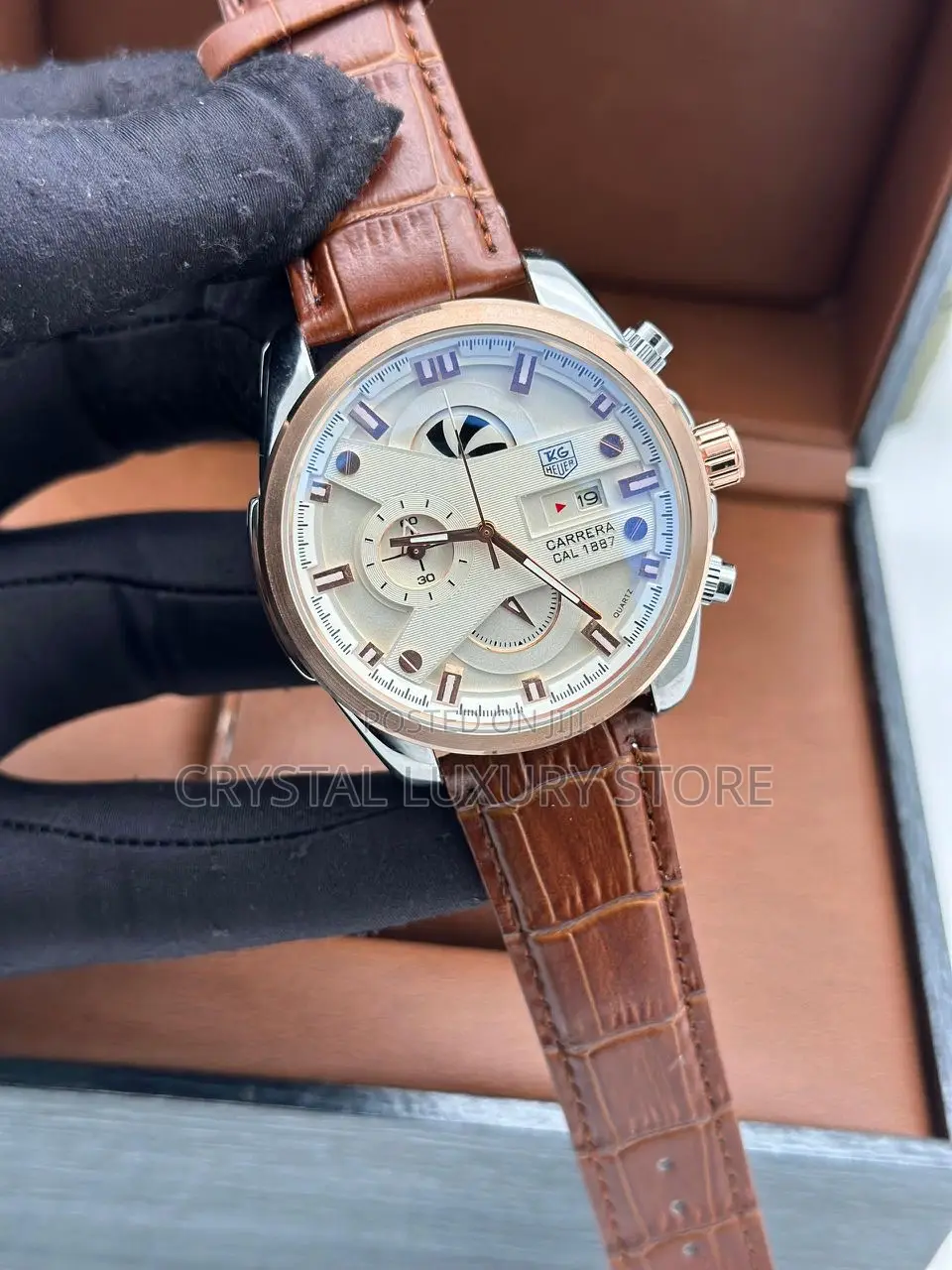 Carrera Quality Luxury Genuine Leather Wristwatch