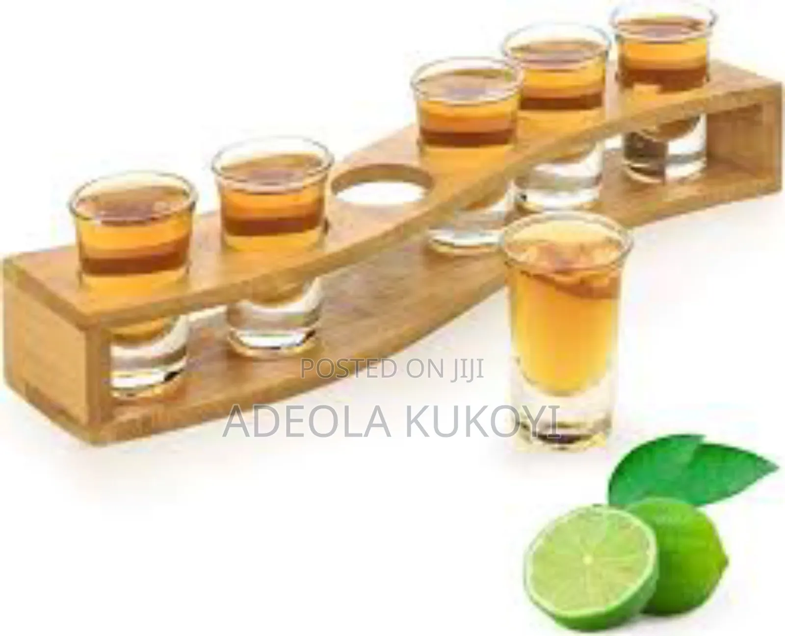 6 Holes Bamboo Tequila Shot Rack- 10pcs