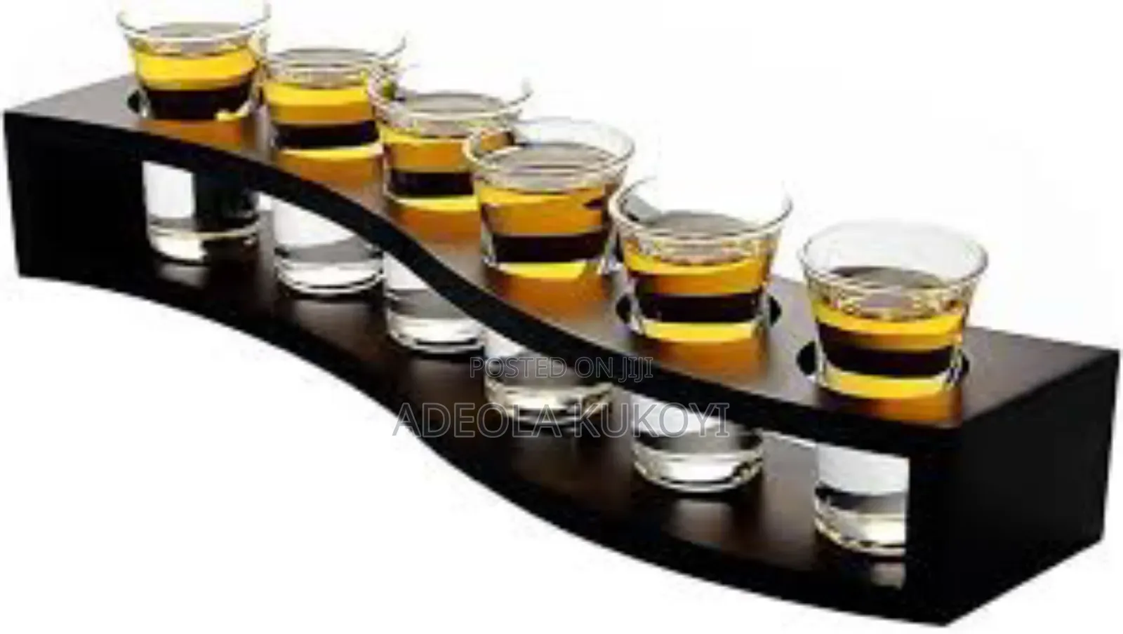 6 Holes Bamboo Tequila Shot Rack- 10pcs