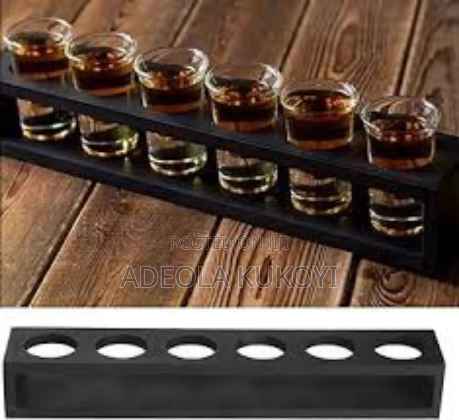 6 Holes Bamboo Tequila Shot Rack- 10pcs