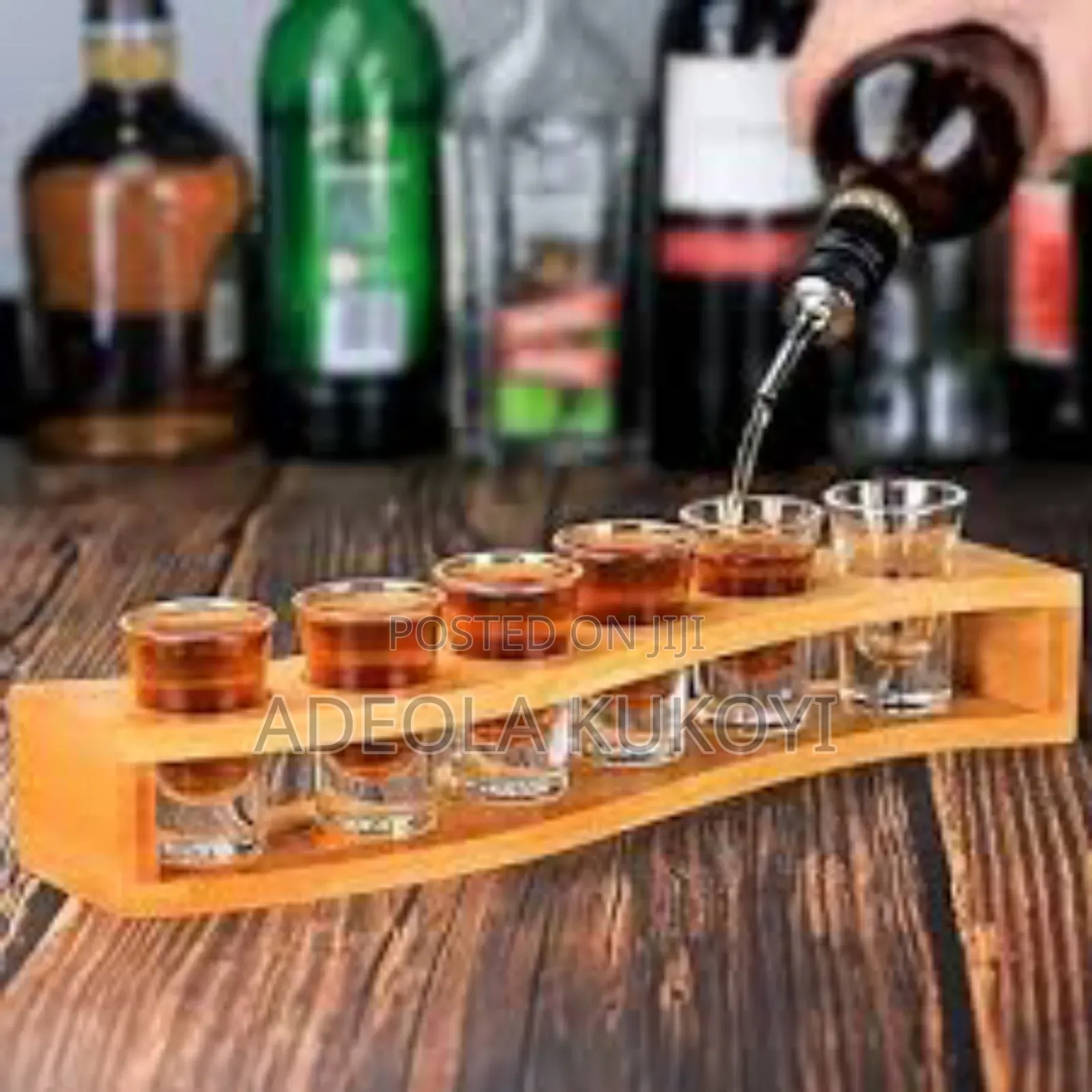 6 Holes Bamboo Tequila Shot Rack- 10pcs