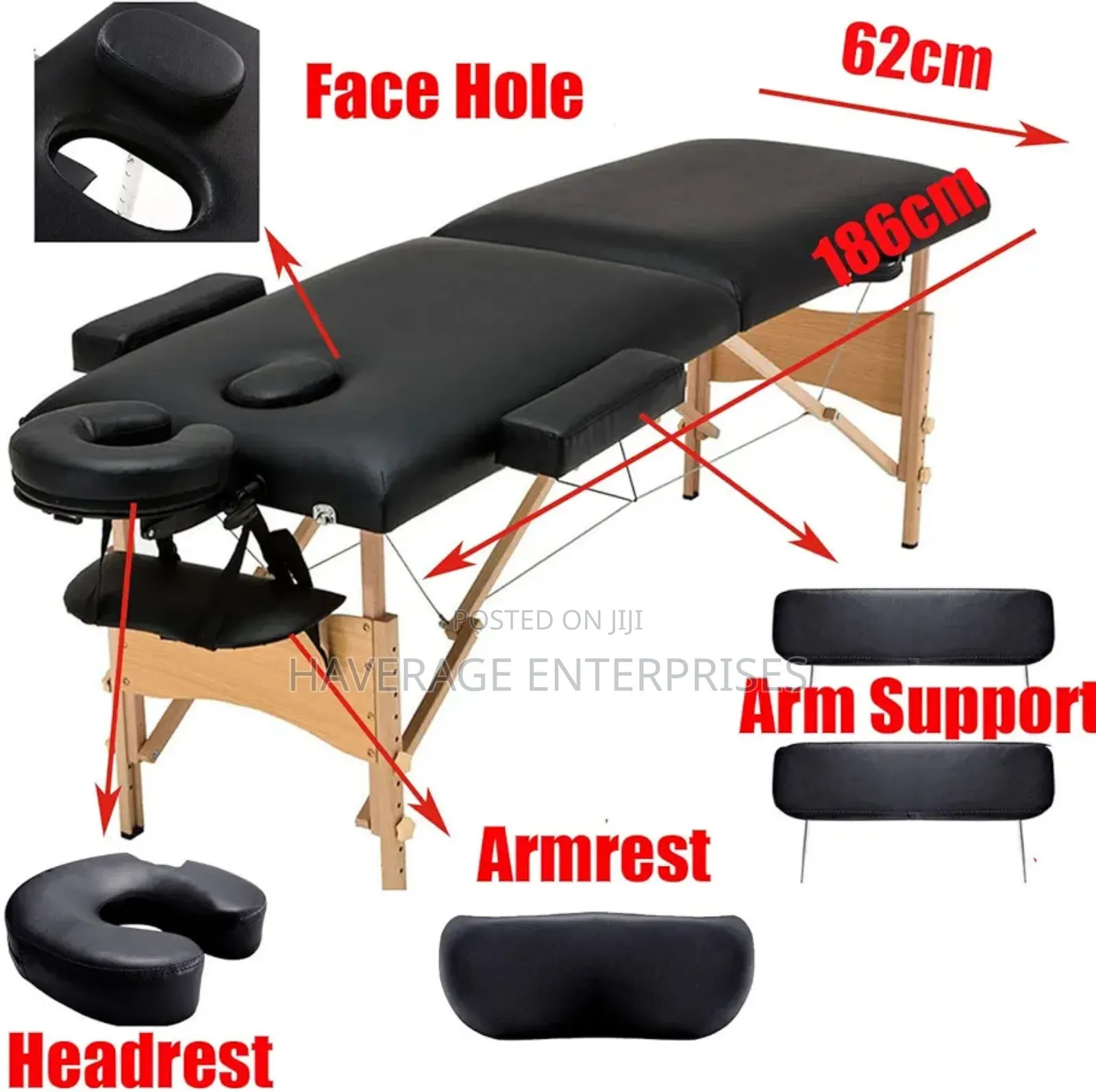 Folding Massage Couch Bed Professional Beauty Tattoo Spa