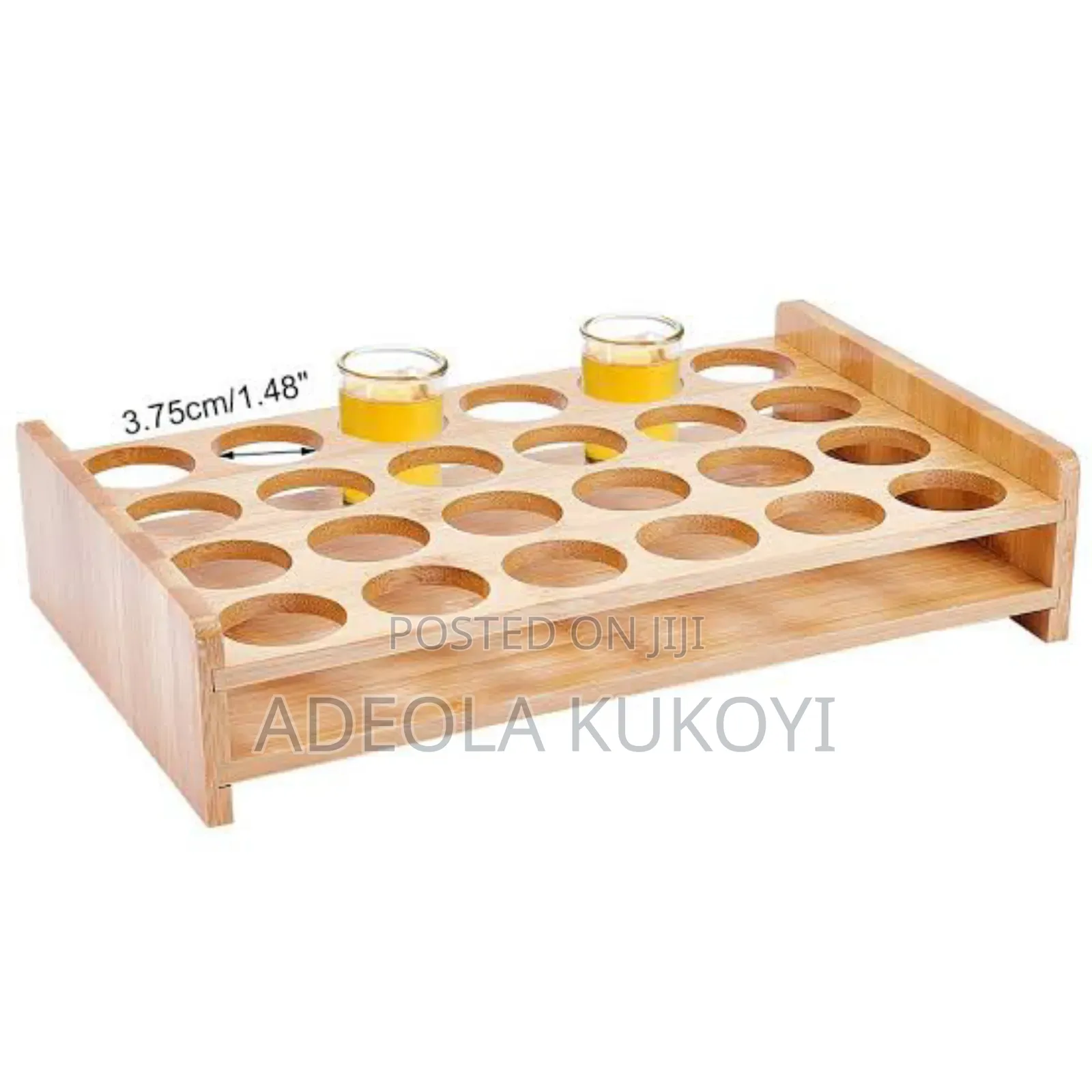 24 Holes Bamboo Tequila Shot Rack- 10pcs