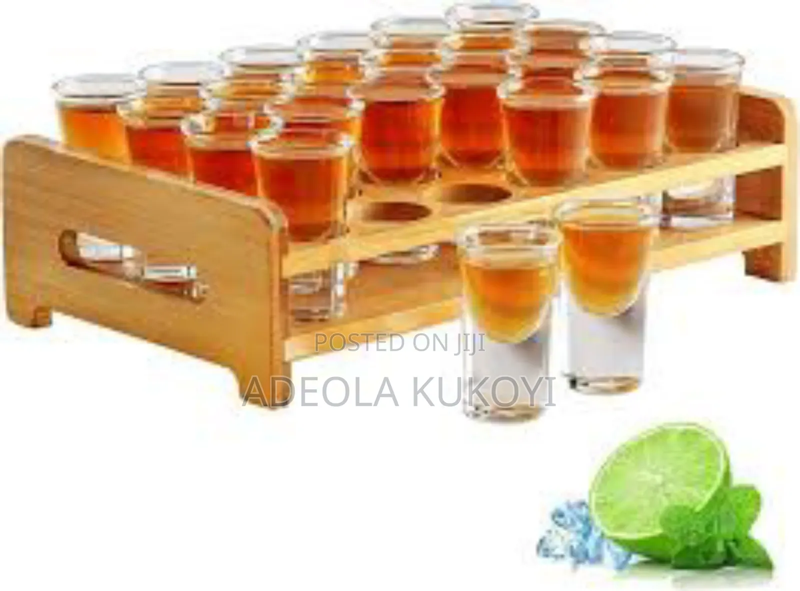 24 Holes Bamboo Tequila Shot Rack- 10pcs