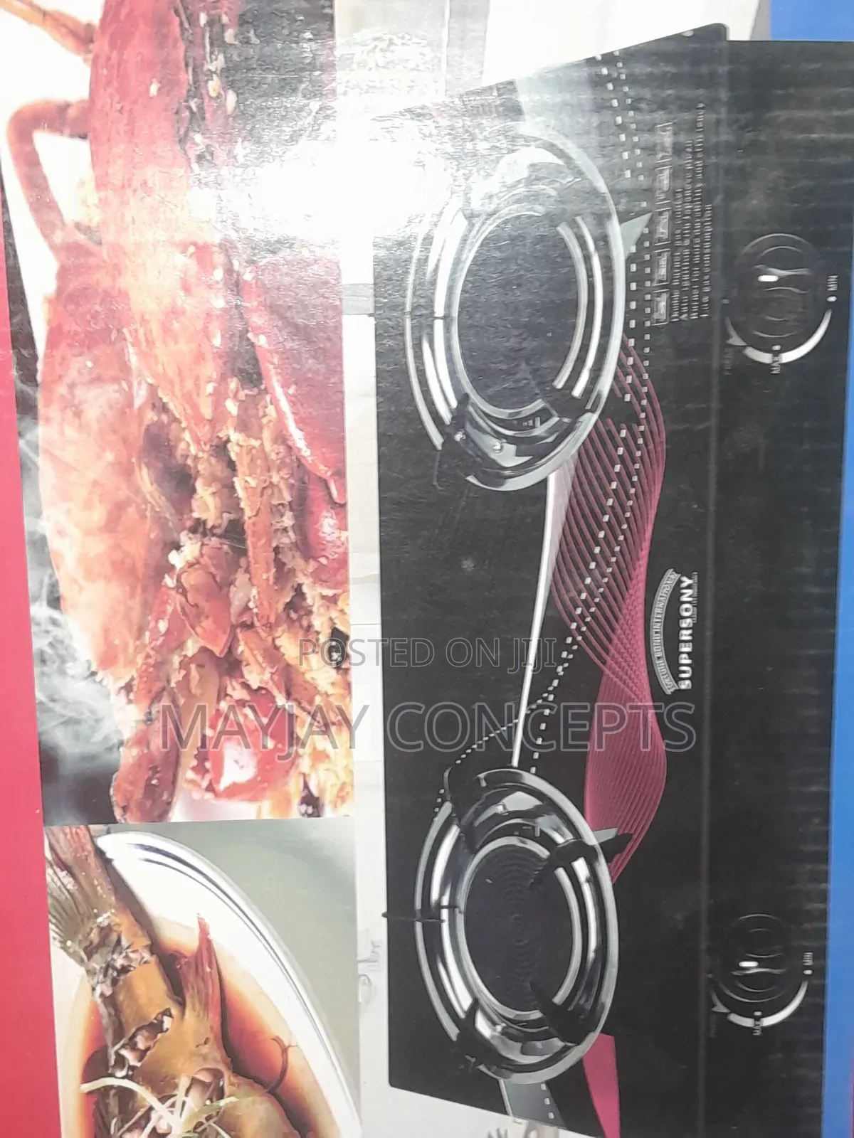 SUPERSONY Infrared Glass Table Gas Cooker-No Flame,No Smoke