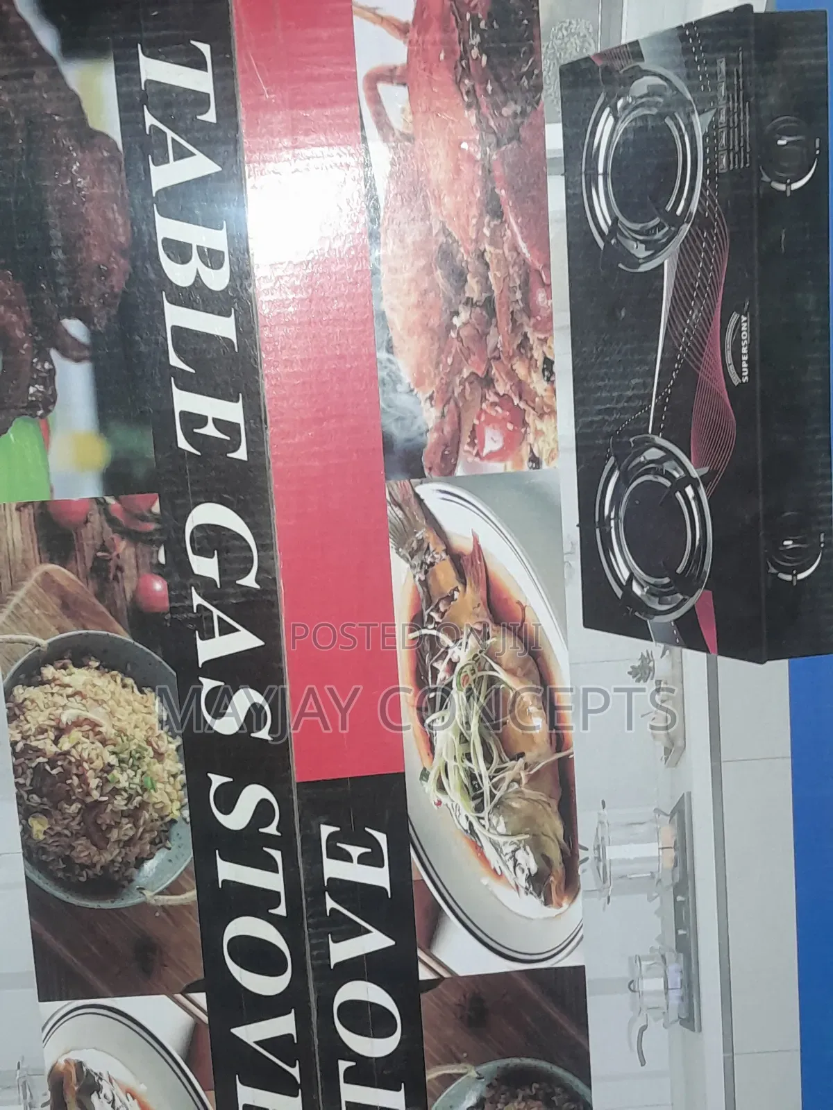 SUPERSONY Infrared Glass Table Gas Cooker-No Flame,No Smoke