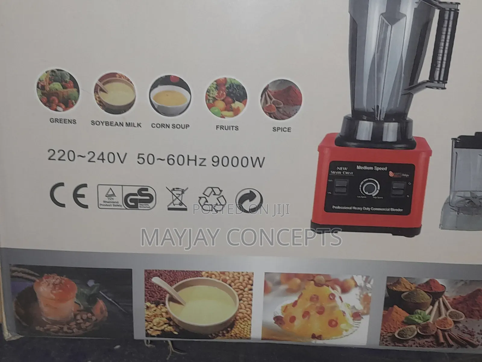 Silver Crest 4L Heavy-Duty Blender and Grinder-9000watts