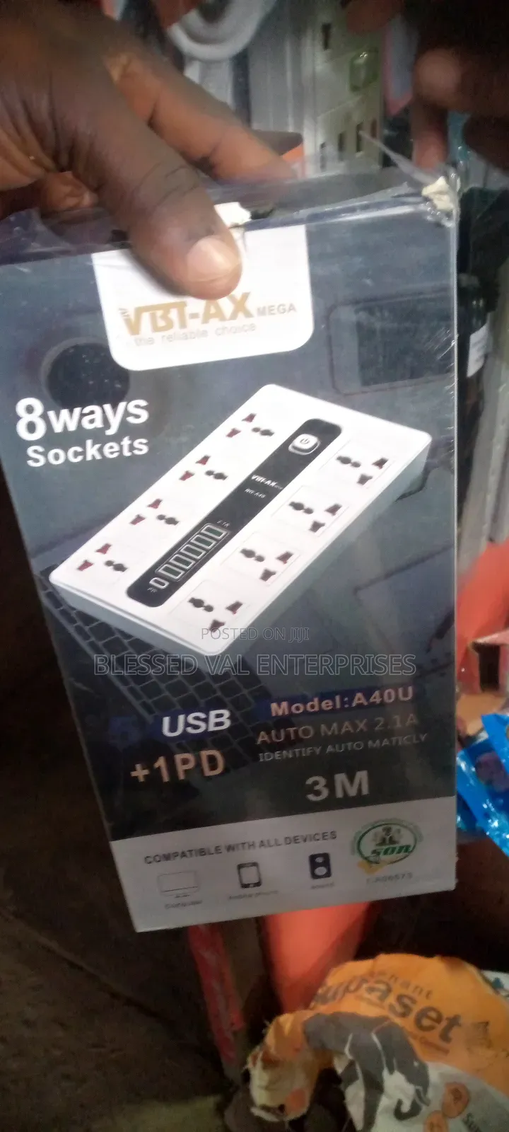 EXTSION Vbt-ax 8ways Sockets With USB