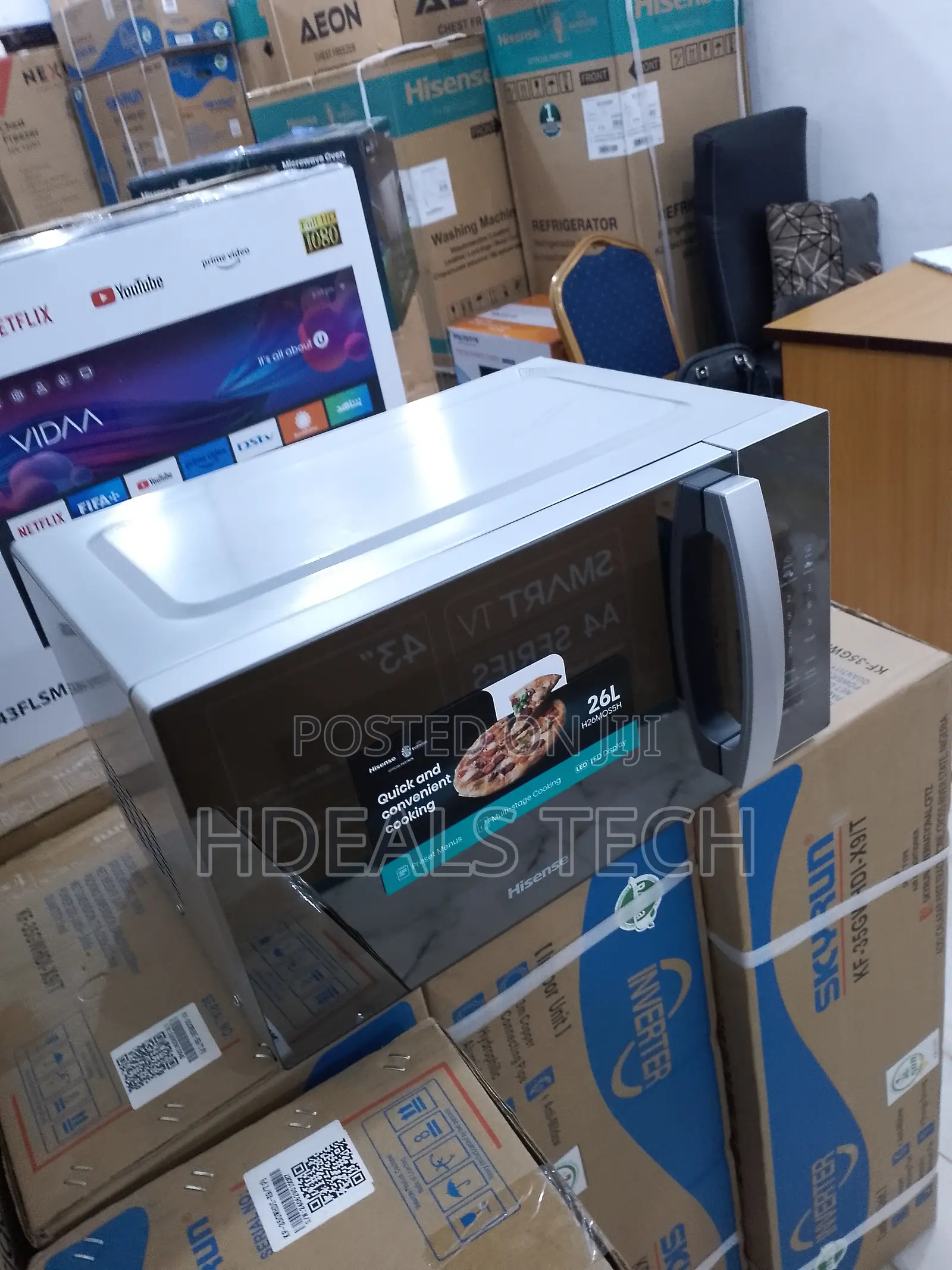 Hisense 26L Electronic Microwave Grey H26MOS5H