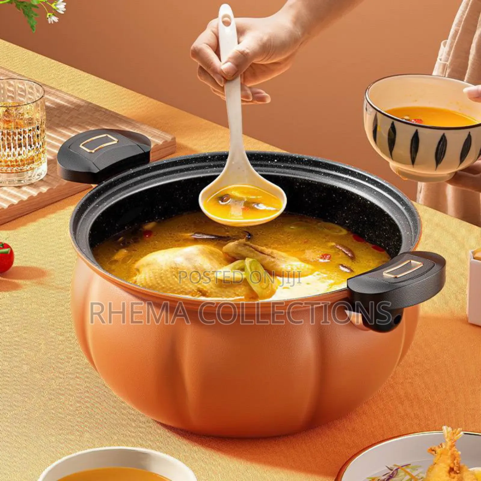 8l Pumpkin Micro-Pressure Spill Proof Nonstick Pot