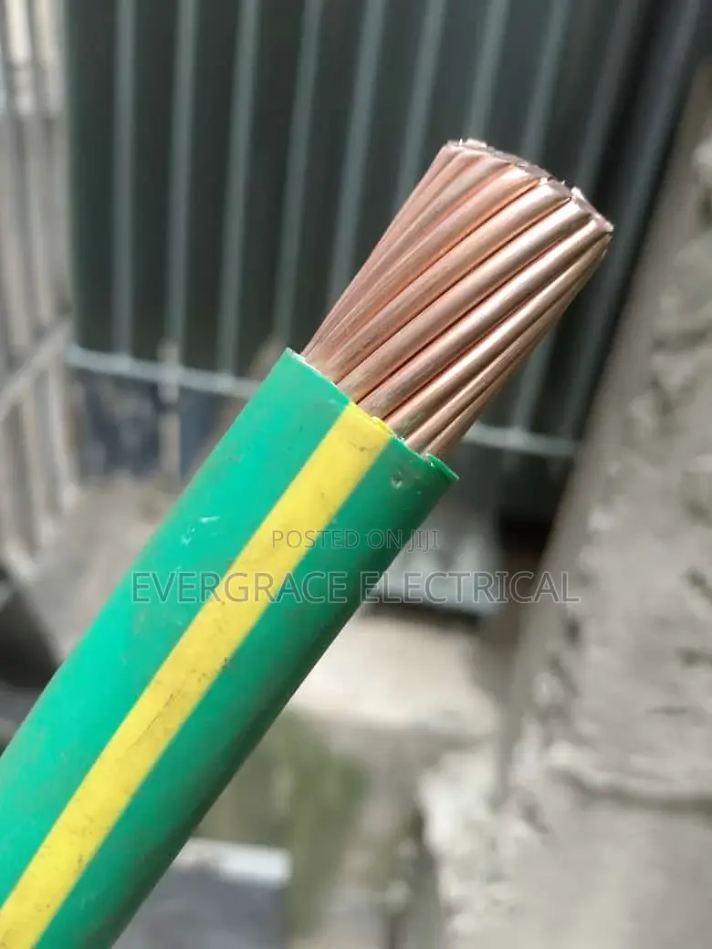 120mm Earth Wire Green and Yellow Cable