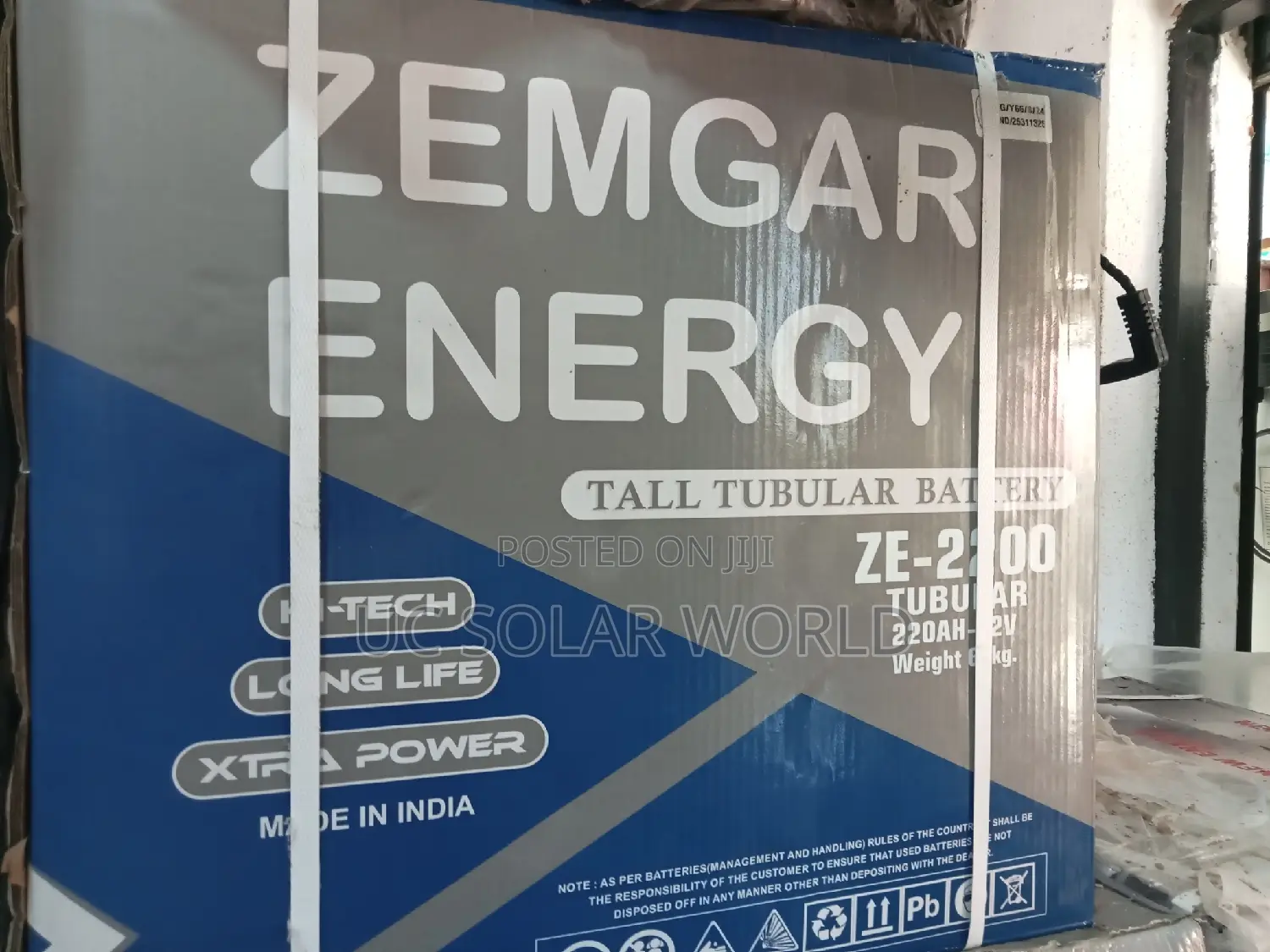 Zemgar Energy 220ah Tall Tubular Battery