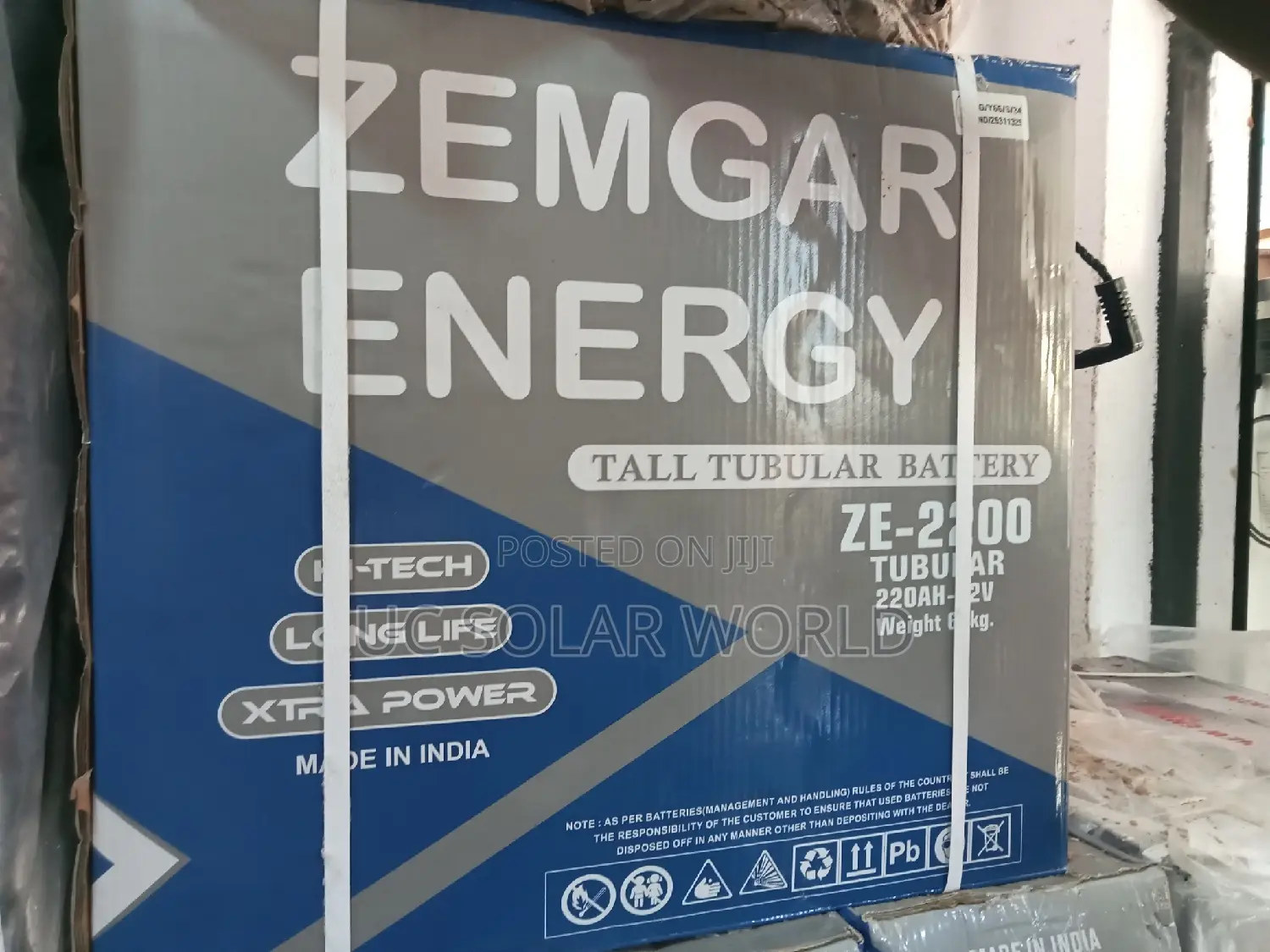 Zemgar Energy 220ah Tall Tubular Battery
