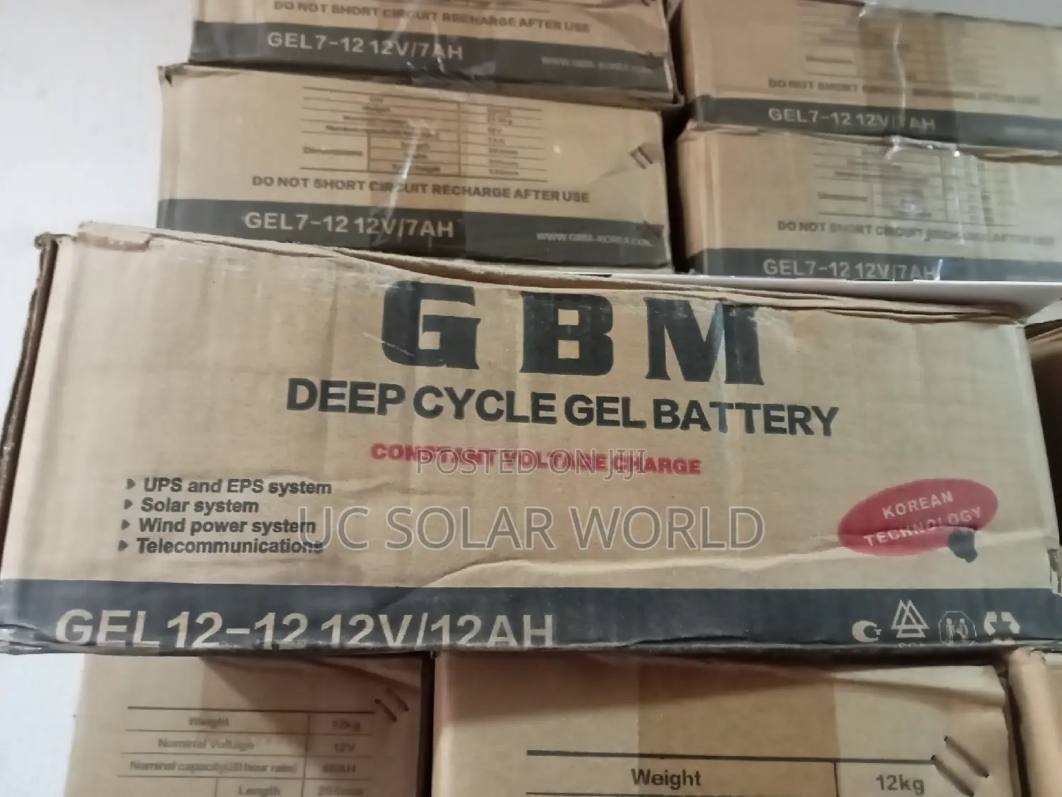 GBM 12AH 12V Gel Battery