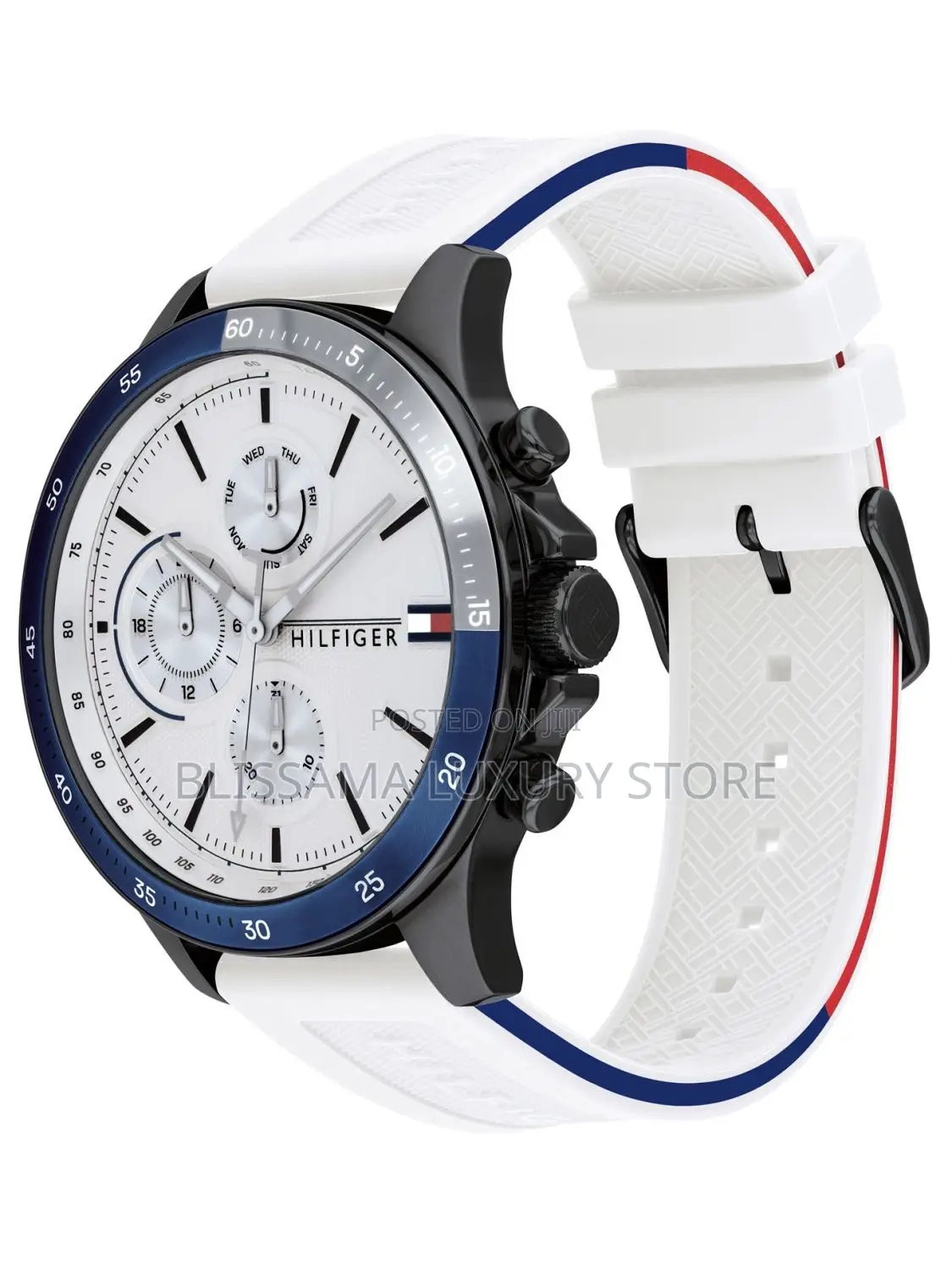 Luxury Tommy Hilfiger Rubber Strap Wristwatch