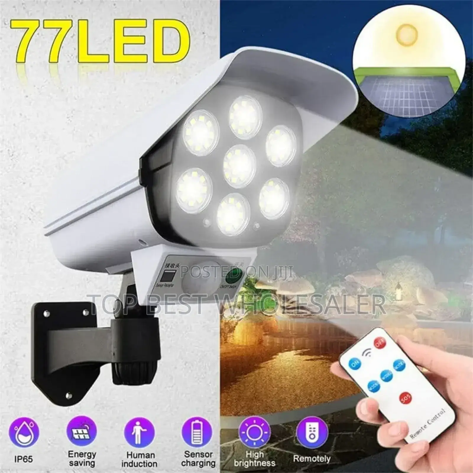 Outdoor Motion Sensor Solar Lights With Remote