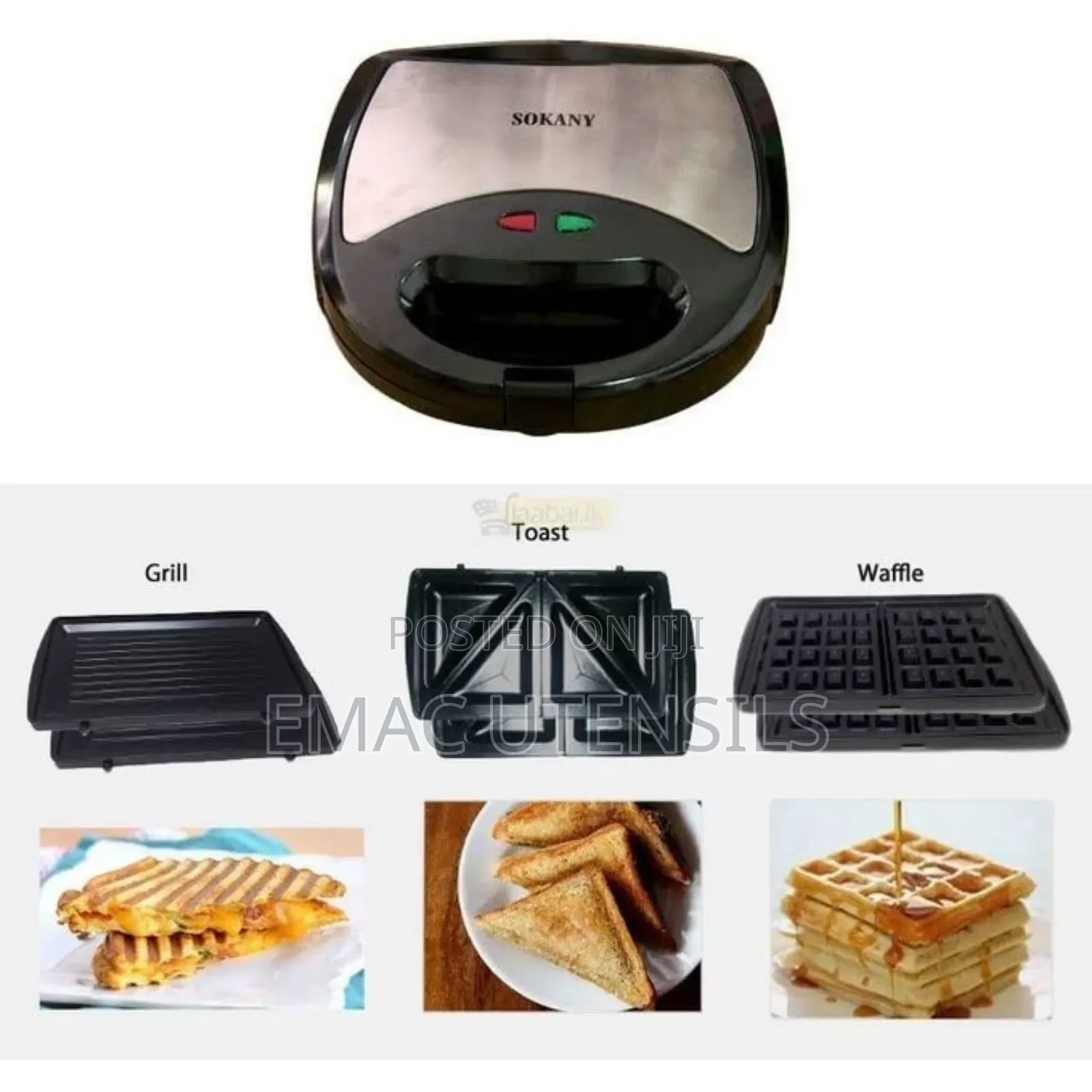 Sokany 3 in 1 Sandwich Maker