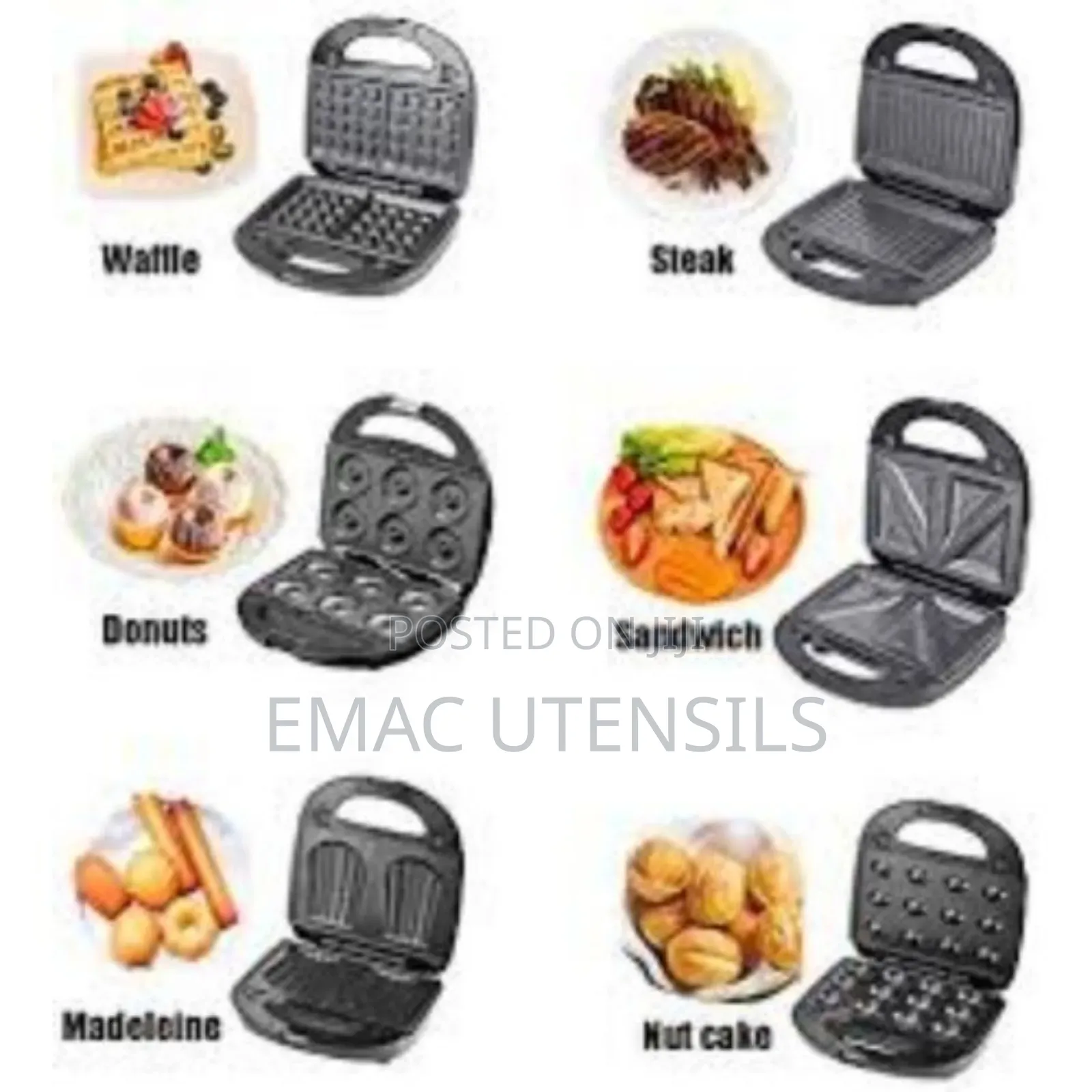 Sokany 6-in-1 Sandwich Maker Set