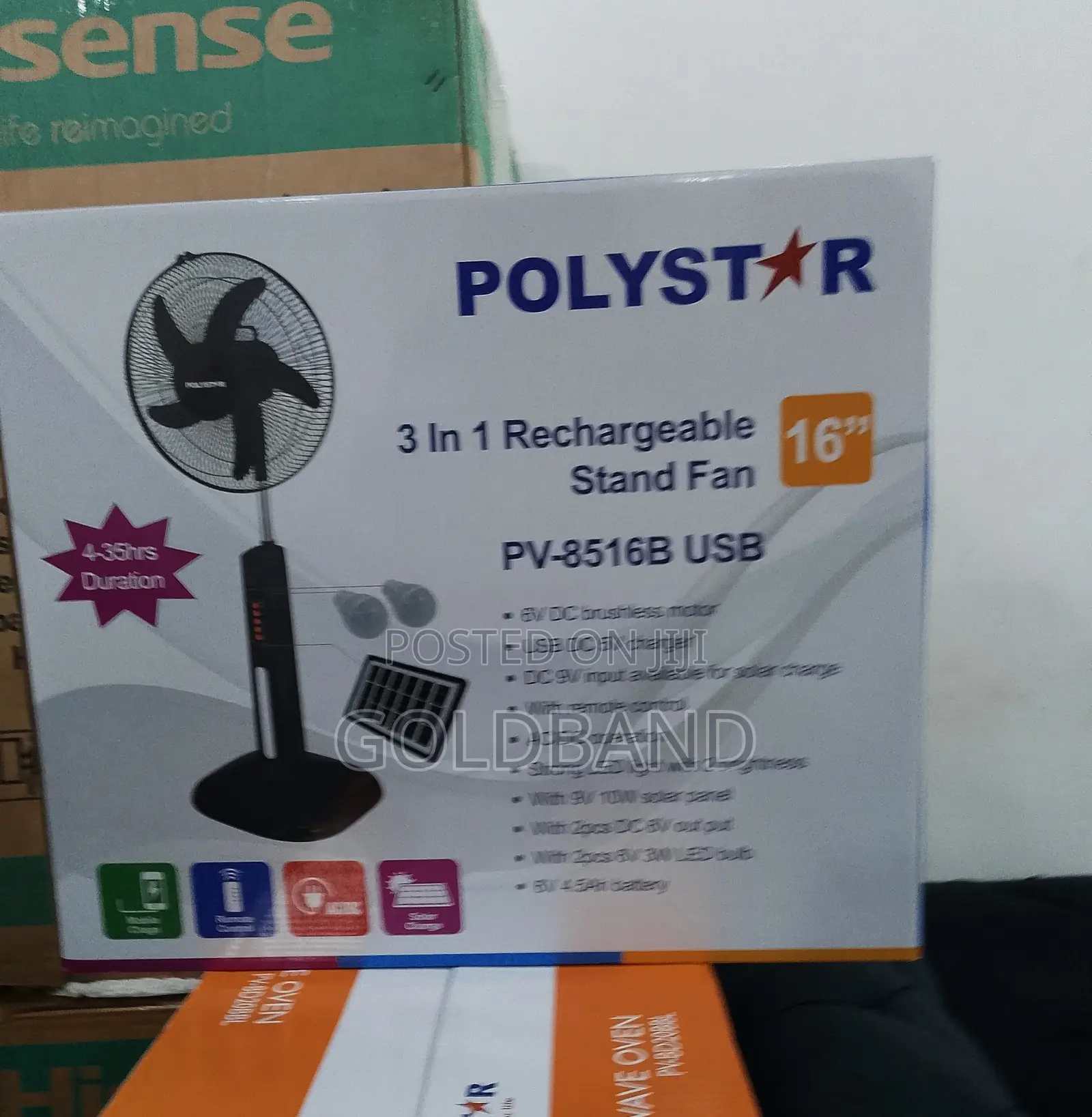 Best Choice 3in1 16" Polystar Rechargeable Standing Fan