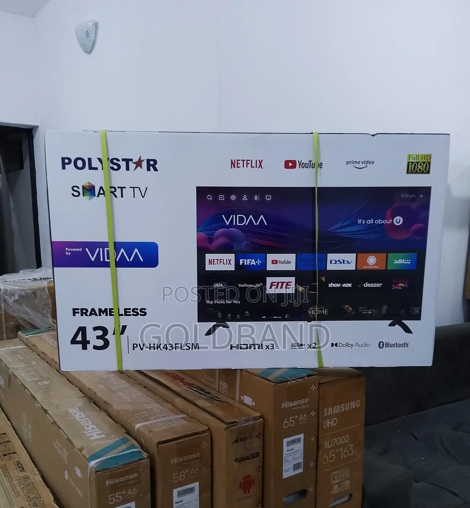 "PV-HK43FLSM" Polystar 43" Frameless Full HD Smart Tv