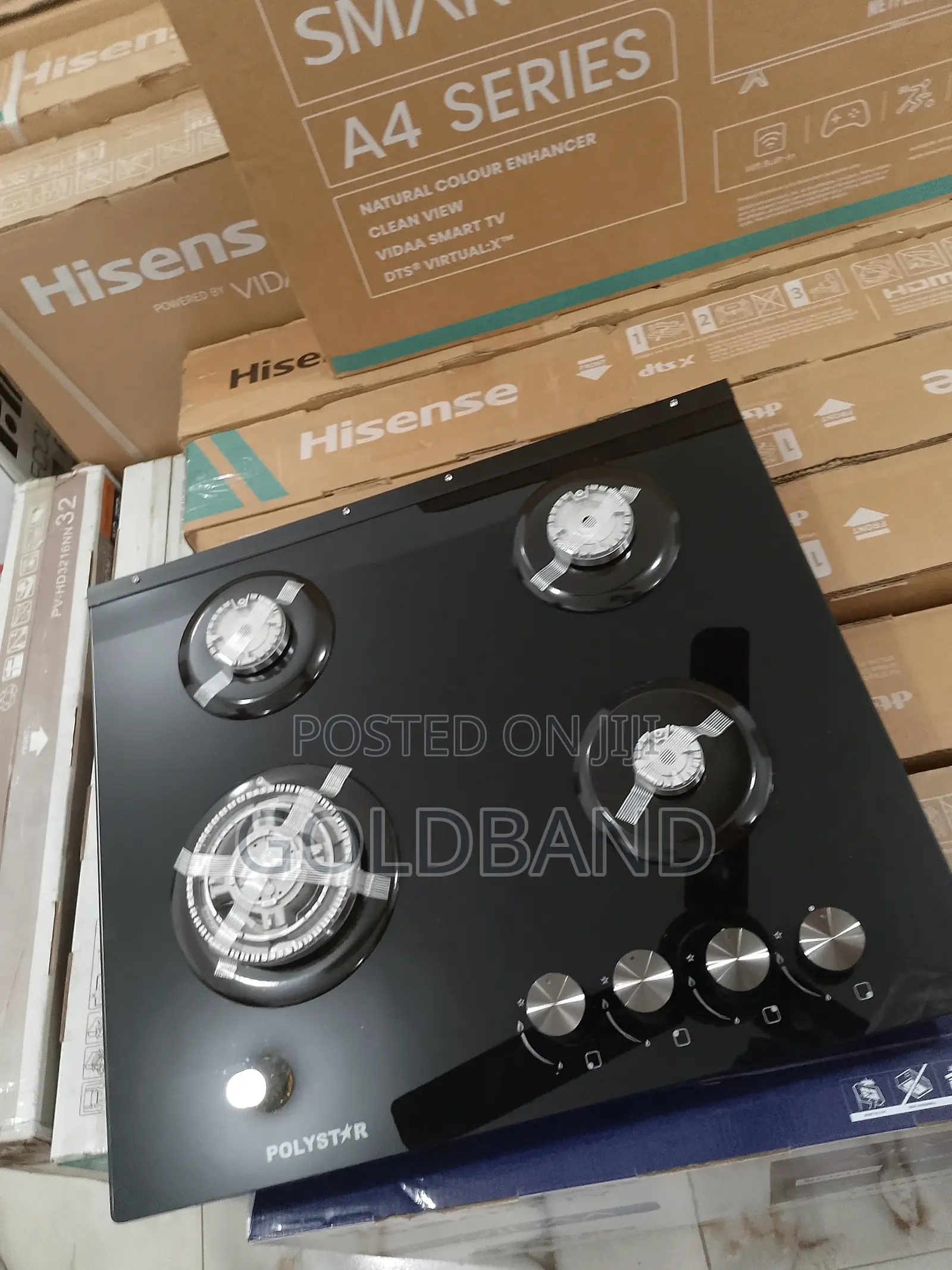 Ideal Pv-Gt60g4 Polystar Inbuilt 4 Burner Gas Hob
