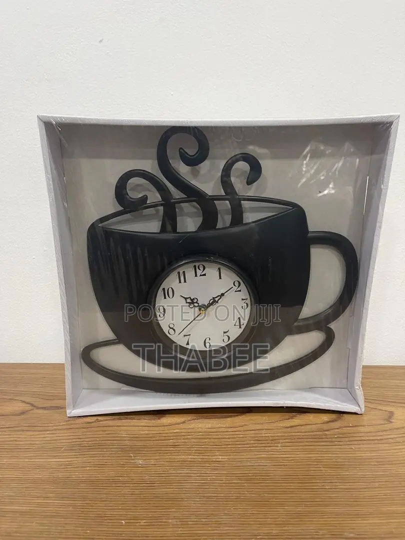 Decorative Coffee Wall Clock for Kitchen and Dinning Area