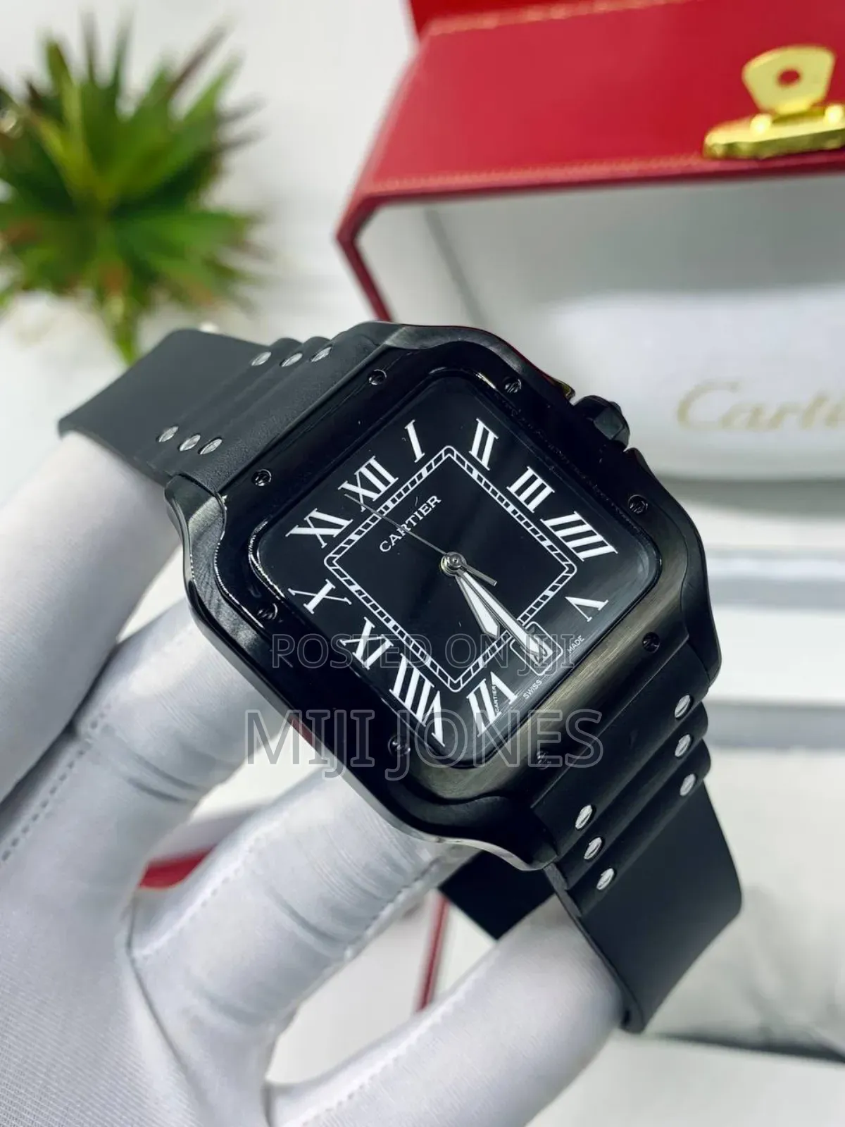 Cartier All Black Silicone Strap 