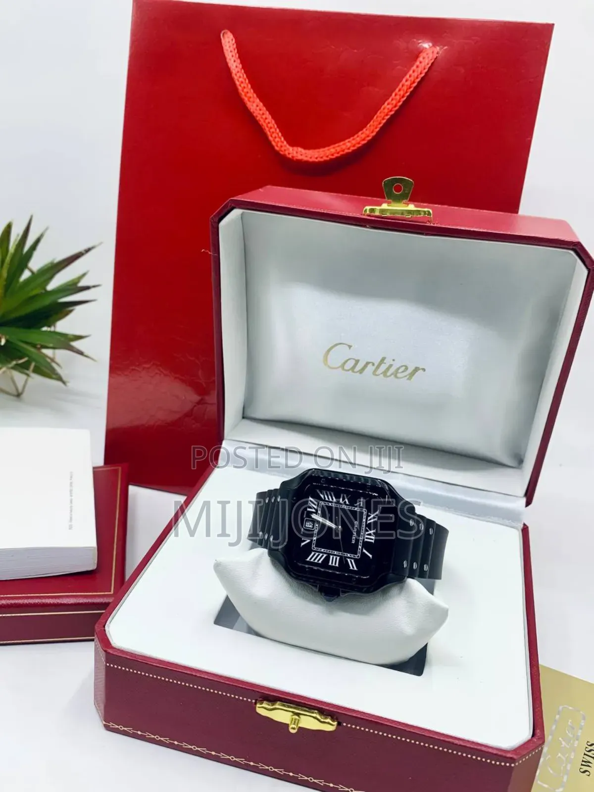 Cartier All Black Silicone Strap 