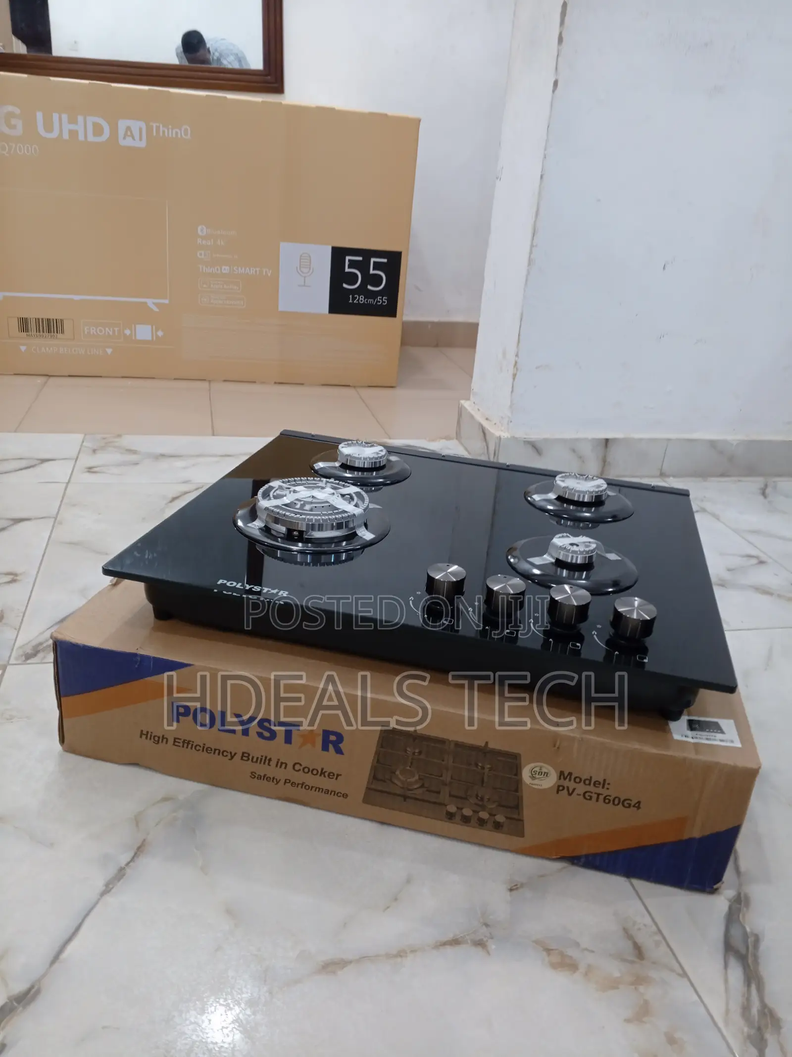 Polystar 8mm Thickness Glass 4 Gas Hob