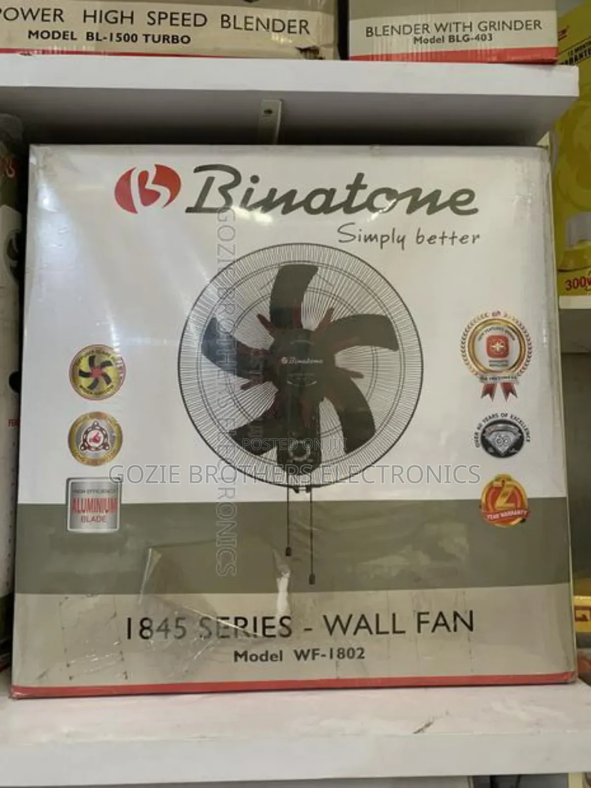Binatone 18 Inches Wall Fan With Double Blade (1802)